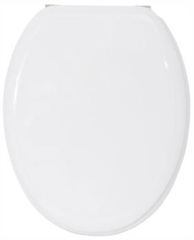 Abattant WC MDF Charnière Inox Blanc