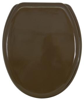 Abattant WC MDF Charnière Inox Chocolat