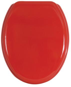 Abattant WC MDF Charnière Inox Rouge