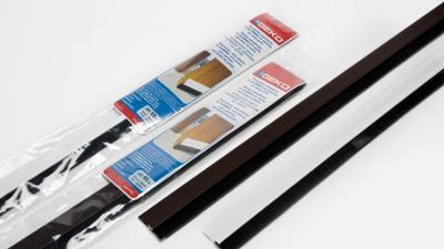 Bas de Porte Adhésif Alu Brosse Flexible 100 cm Sachet Accrochable