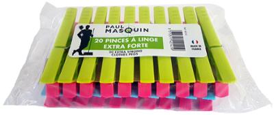 Pinces à Linge Extra Forte "Paul Masquin" Lot de 20 pinces