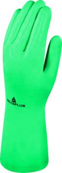 Paire de Gants Nitrile Floqués Coton Produits Chimiques Verts
