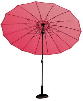 Parasol de jardin Shangai inclinable framboise Ø270 cm