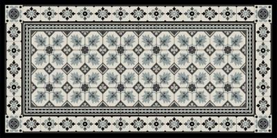 Tapis Velvet Carrelage Gris Noir Beige 45x75cm