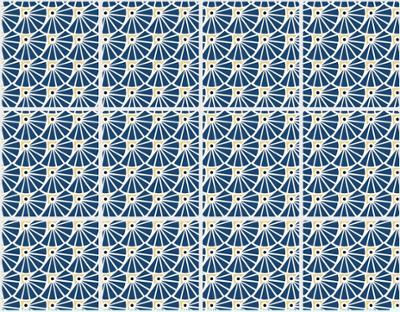 Toile Cirée 140x180cm Manon Bleu sur Tube
