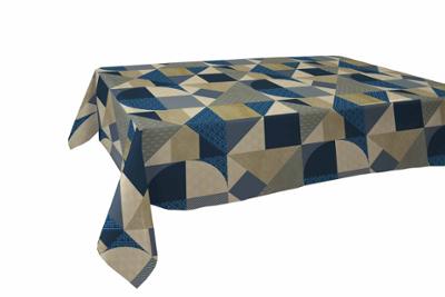 Toile Cirée 140x180cm Loches Bleu Or sur Tube