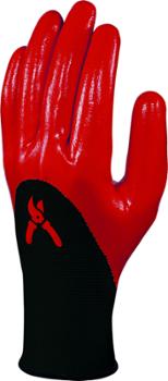 Gants Spécial Récolte Tricot Enduit Rouge T10 sur Carte 