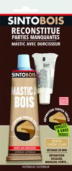 Sintobois Mastic Reconstitue Bois - Tube 66 ml Chêne Clair