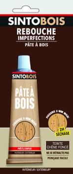 Sintobois Pâte à Bois Rebouche Imperfections Tube 80g Chêne Foncé