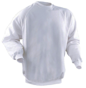 Sweat-Shirt Col Rond Emballé Blanc 