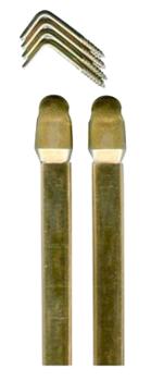 Tringles Vitrage Plates Extensibles Laiton 40 x 70 cm Sachet de 2