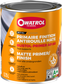 Rustol Primer AP60 Primaire Finition Antirouille Mate 0.75L 