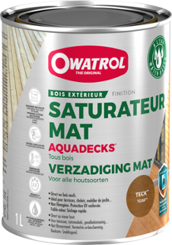 Aquadecks Saturateur bois en phase aqueuse teck 1L