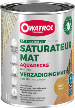 Aquadeck Saturateur bois en phase aqueuse miel 1L