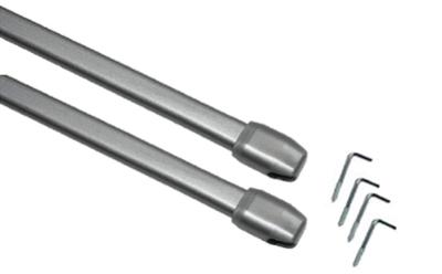 Tringles Vitrage Plates Extensibles Nickel en Sachet de 2