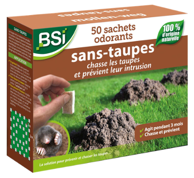 Répulsif Sans Taupes Odorants Boite de 50 sachets