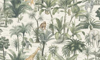 L97104D Jungle Odyssée Vert et Bleu 106 cm x 10.05 m