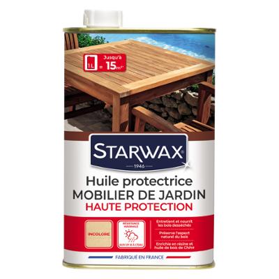 Huile Protectrice 1L pour Teck et Bois Exotiques, idéale pour le mobilier de jardin et résistante aux intempéries.