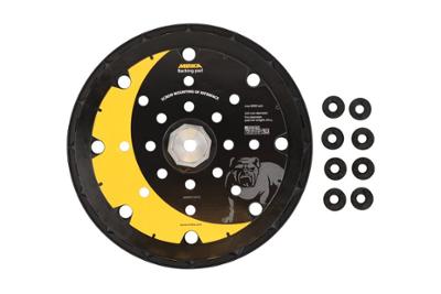 Plateau Leros pour ponceuse de 225 mm avec 25 trous d'aspiration, système de fixation Grip et 8 vis incluses