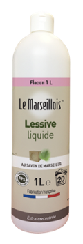 Lessive Liquide Flacon Vide + Bouchon Doseur avec Plongeur  1L