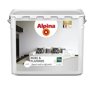 Murs et Plafonds Acrylique Satin Blanc 5L