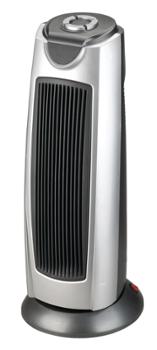 Radiateur céramique oscillant mobile 2000W noir avec thermostat