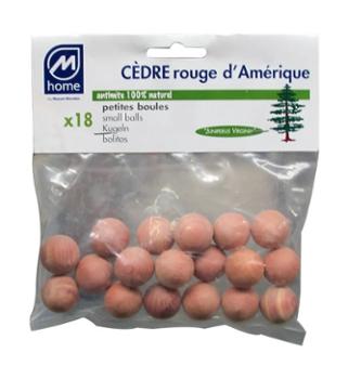 Antimite Cèdre Sachet de 18 Boules