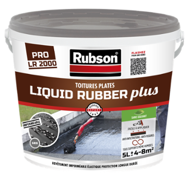 Liquid Rubber Plus gris bidon 5L Etanchéite Toitures Plates