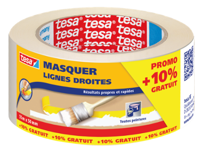 Adhésif de Masquage Beige 50mmx50m +10%Gratuit 