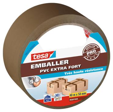 Emballer - Adhésif PVC Extra Fort Marron 50mmx40ml