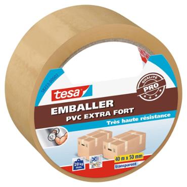 Emballer - Adhésif PVC Extra Fort Transparent 50mmx40ml