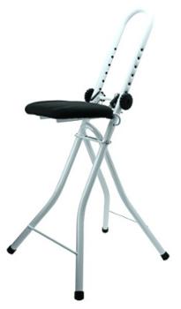 Tabouret de Repassage Ajustable Noir&Blanc 