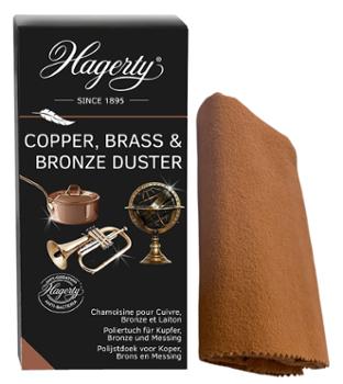 Chamoisine nettoyante et polissante ultra-douce pour cuivre, bronze et laiton, 55 x 36 cm