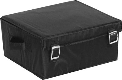 Malle de Rangement Noire avec Couvercle Large 30x26x14cm