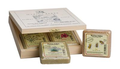 Coffret Bois 4 Savonnettes 4x100gr
