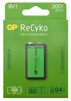 GP ReCyko Pile Rechargeable 9V Étui de 1