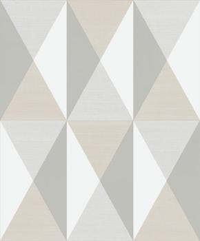 8022 - Vinyle sur Intissé Losange Géo Gris