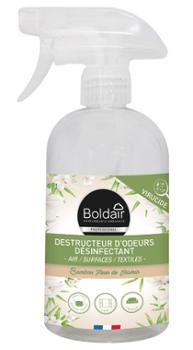 Boldair Destructeur d'Odeur Désinfectant Bambou Jasmin Vapo 500ml