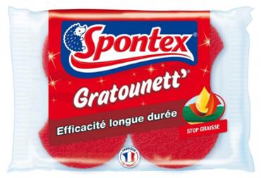 Eponge Gratounett’ Stop Graisse Rouge Lot de 2