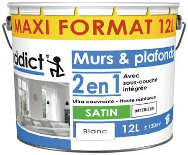 Addict Murs & Plafonds Satin 2en1 12L