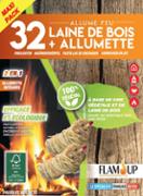 Allume Feu Laine de Bois x32 + Allumette 