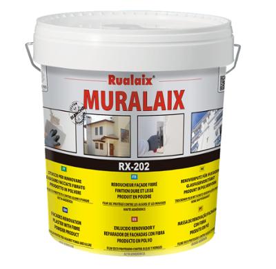 Enduit de rebouchage fibré en poudre RX-202 Muralaix pour façade, sac de 15 kg