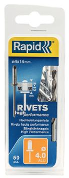 Rivets Alu Haute Performance Ø4.0 x 14 mm (x50)