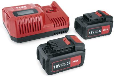 Batteries Set Power 55R 5Ah/18V Lot de 2 + Chargeur 10.8/18.0V