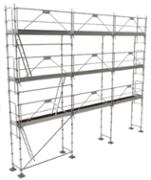 Echaffaudage Façadier R200 Progress First 80m² Structure + Plancher Alu/Bois + Plinthes