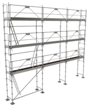 Echafaudage Façadier R200 Progress First 80m² Structure + Plancher Alu/Bois + Plinthes