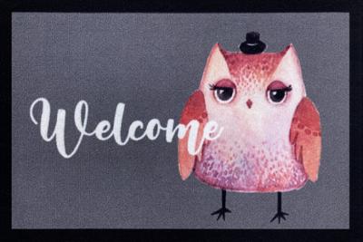 Tapis Entry Owl Boy Grey 40 x 60 cm