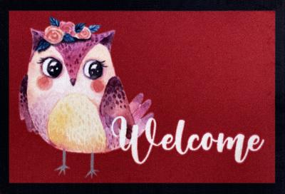 Tapis Entry Owl Girl Red 40 x 60 cm