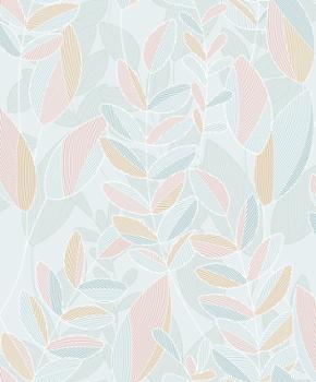 M37104 Intissé sur Papier Motif Retro Feuillage Vert