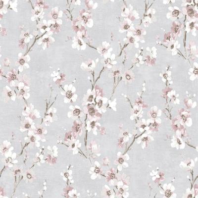 M52709 Vinyle sur Intissé motif Fleur de Pommier Gris